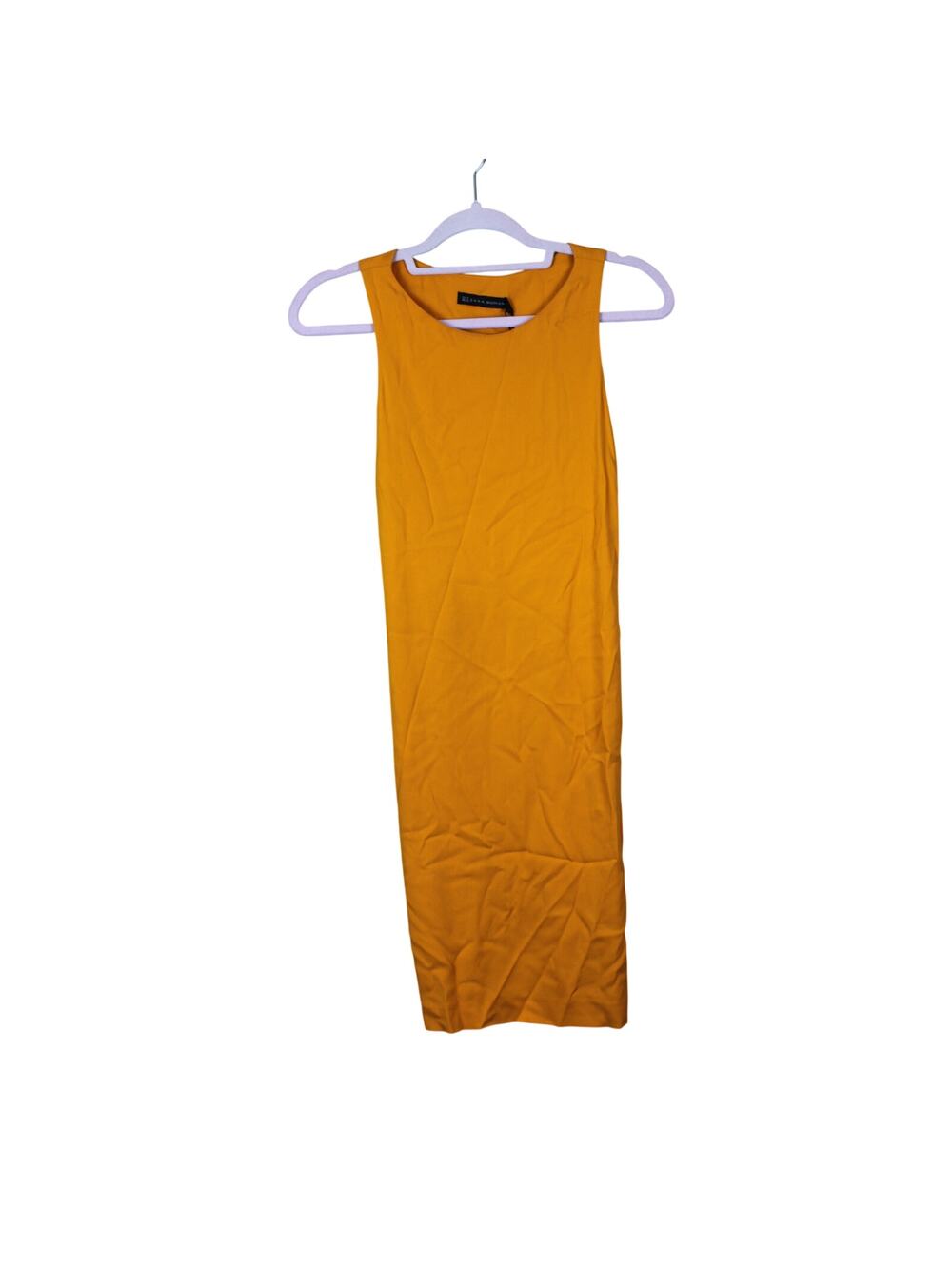 NWT Zara Woman Orange Sleeveless Back Cutout Sheath Mini Dress Size M
